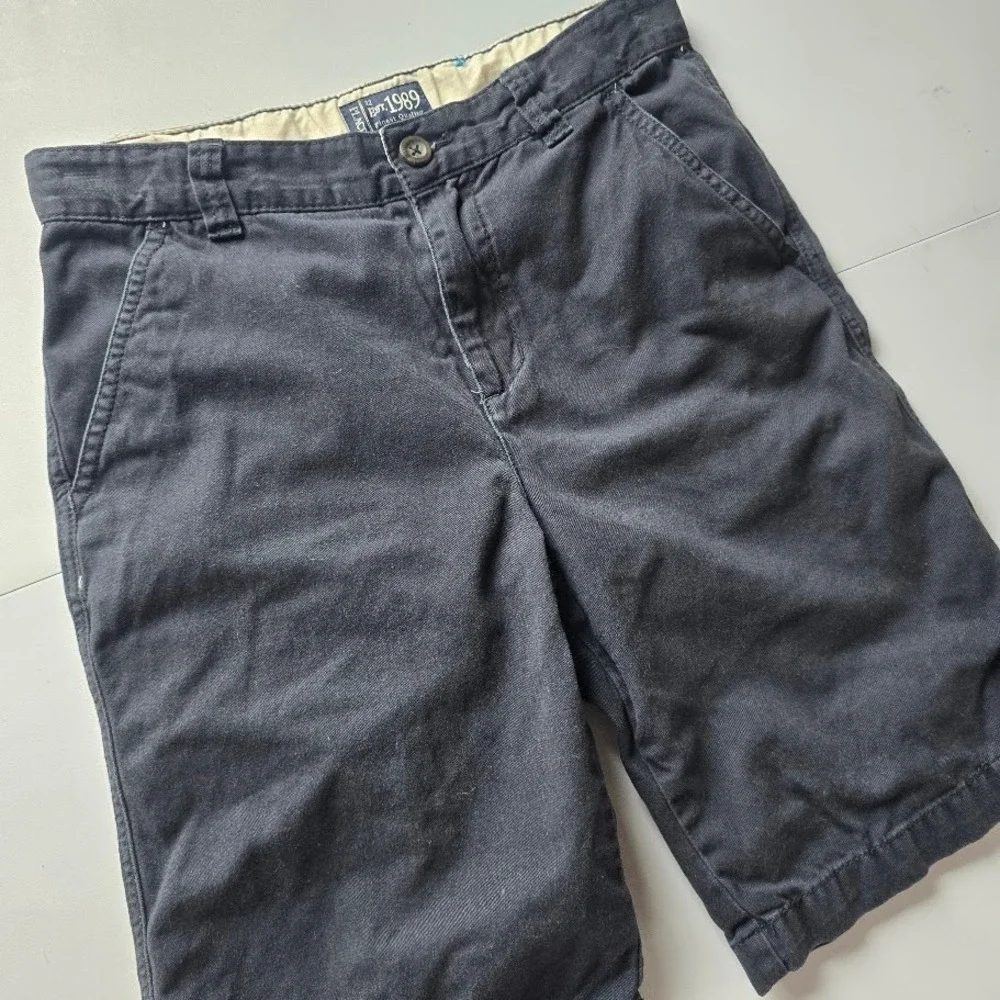 The Children's Place Navy Blue Chino Shorts Adjustable Waist Boys Kids 14 School